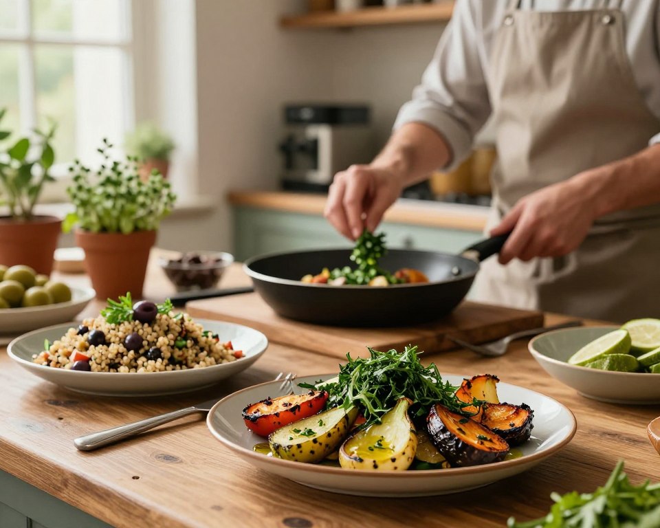 Olivenkraut in vegetarischen Gerichten Olivenkraut in vegetarischen Gerichten