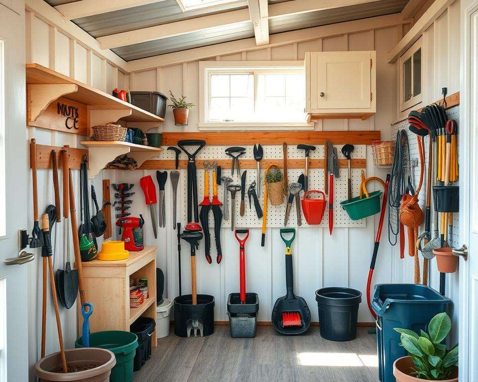 Optimale Stauraumlösungen für Gartenwerkzeuge