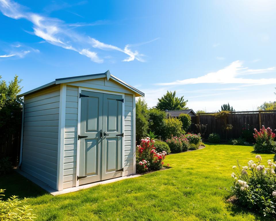 Optimale Wetterbedingungen Gartenhaus sprühen