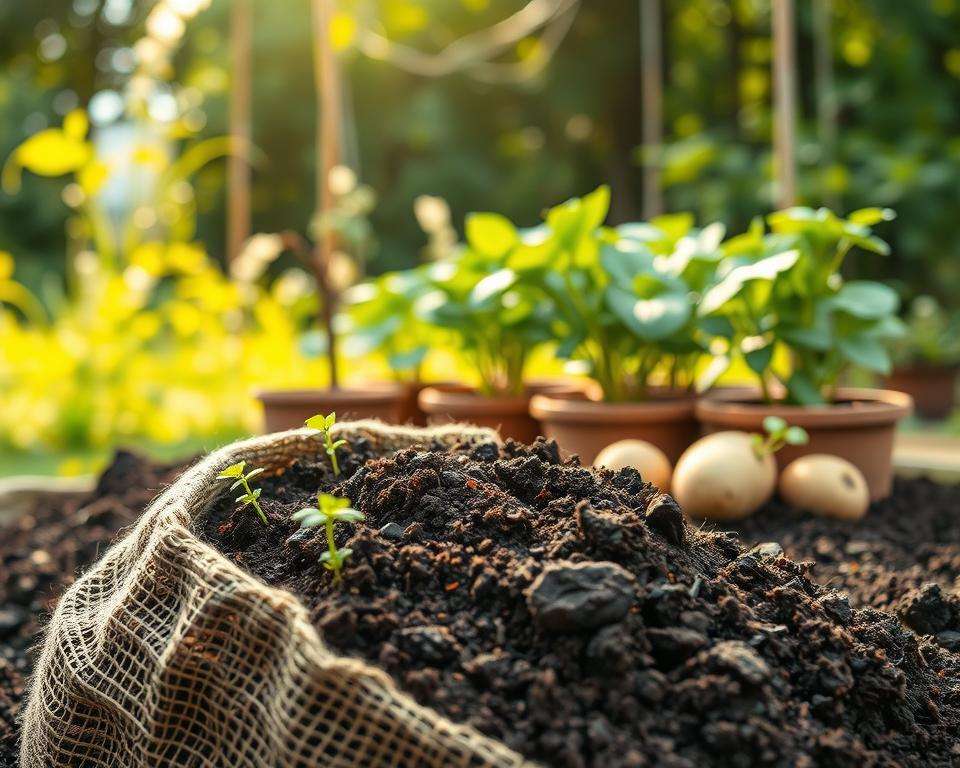 Optimales Substrat für Kartoffeln im Sack