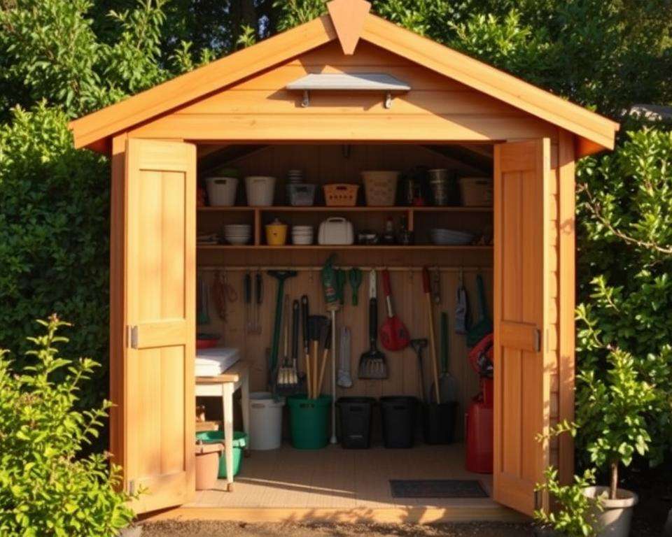 Organisiertes Gartenhaus
