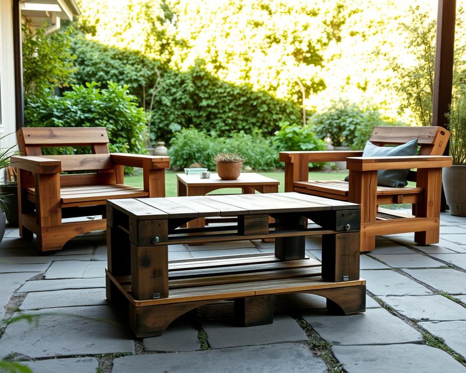Palettenmöbel für Terrasse Upcycling