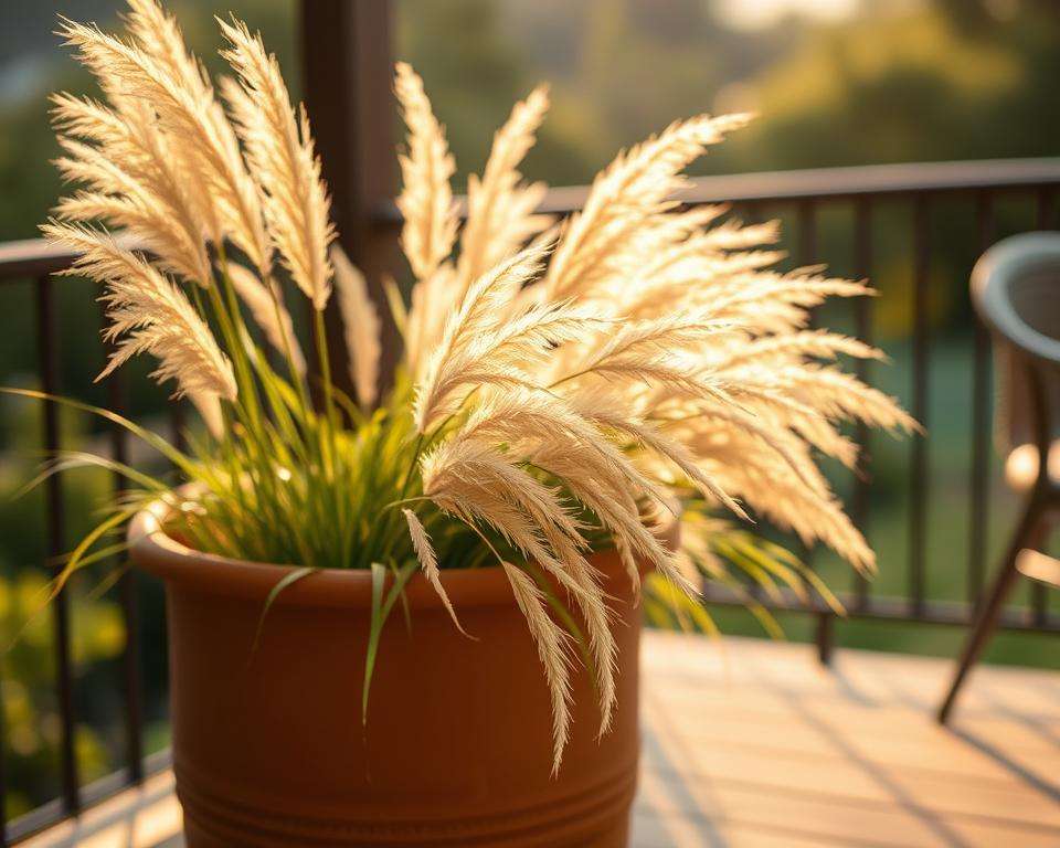 Pampasgras im Kübel
