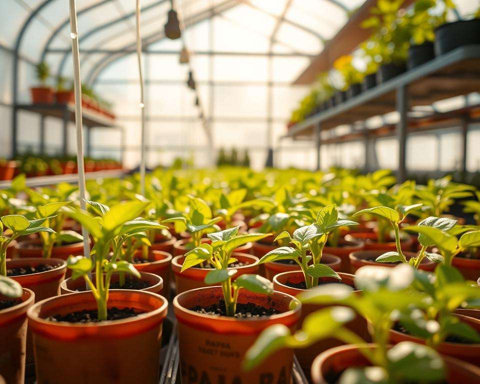 Paprika Jungpflanzen Bewässerung