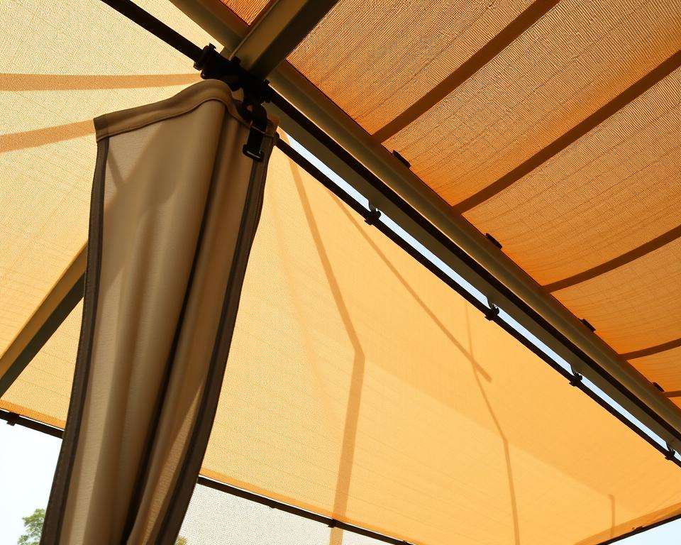 Pavillon Seitenwände Sicherung