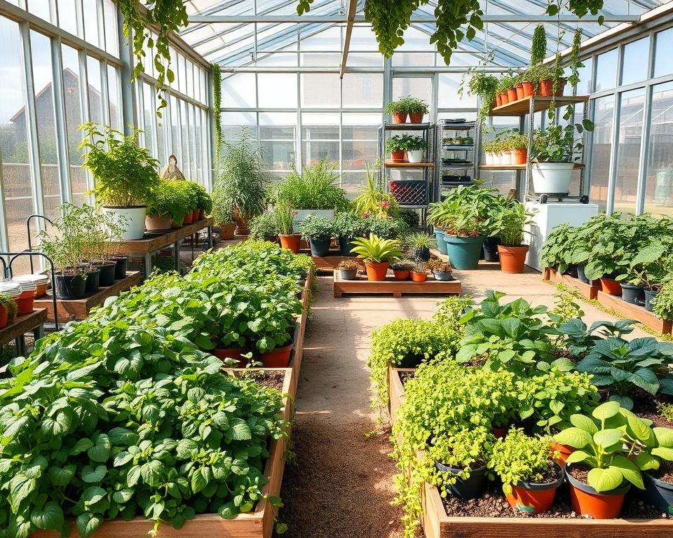 Pflanzenauswahl Gewächshaus Anbau