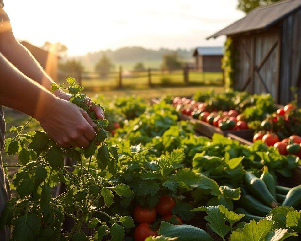 Pflanzenpflege und Ernte