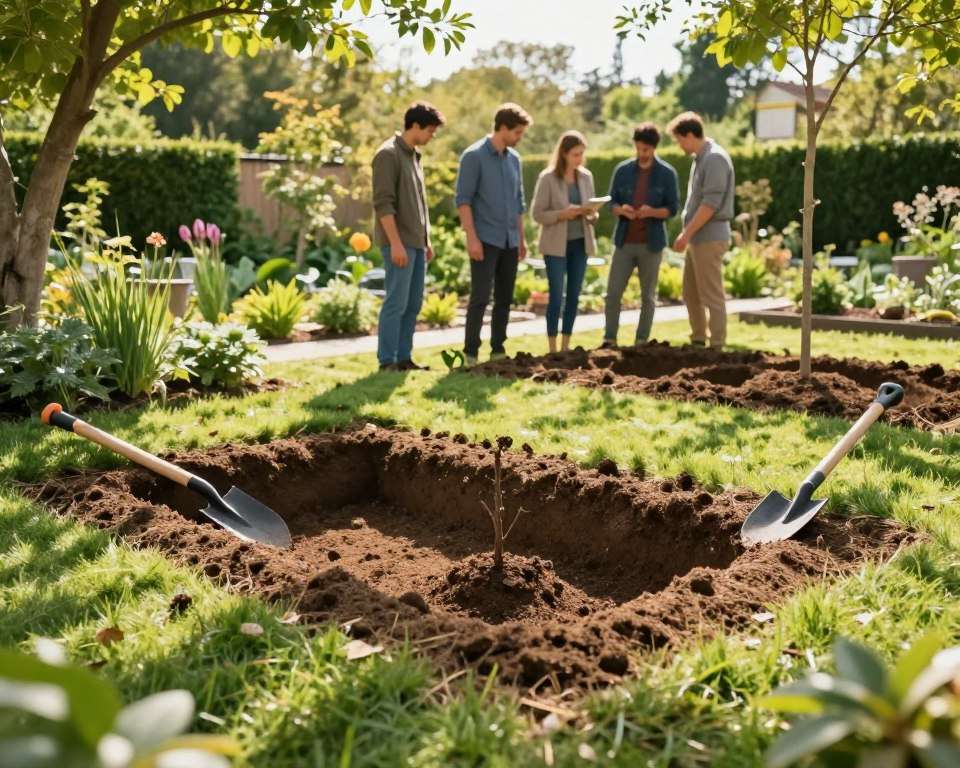 Pflanzloch Vorbereitung