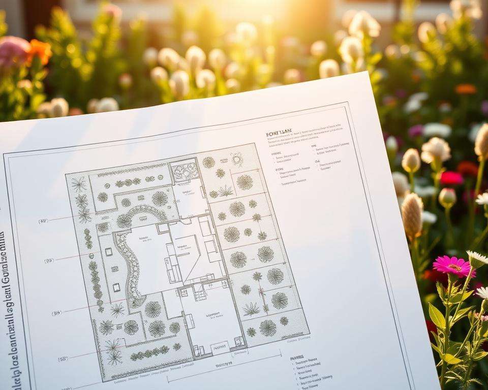 Pflanzplan für Staudenbeet