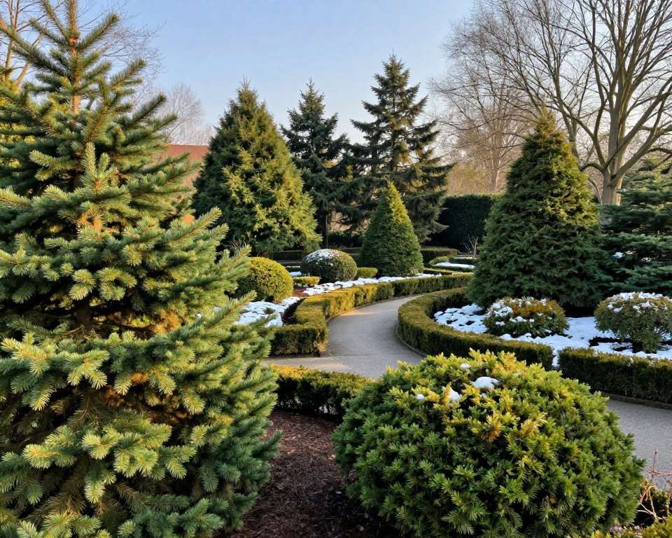 Pflege immergrüner Bäume