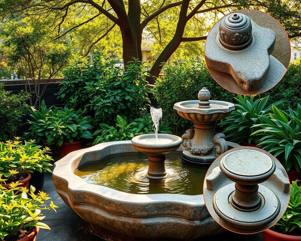 Pflege und Wartung Gartenbrunnen