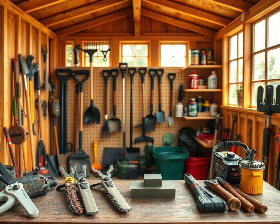 Pflege und Wartung von Gartengeräten