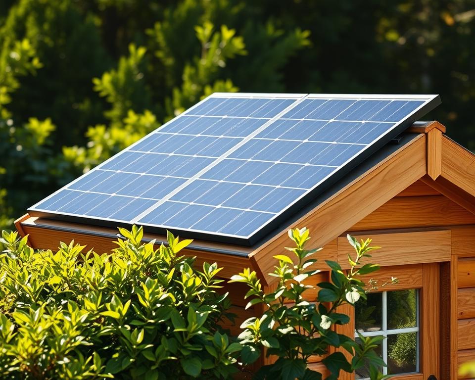 Photovoltaik Kleinanlage auf Gartenhausdach