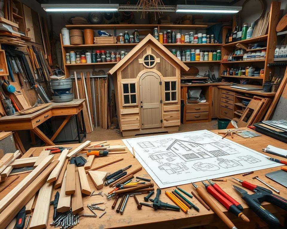 Planung Materialauswahl Spielhaus