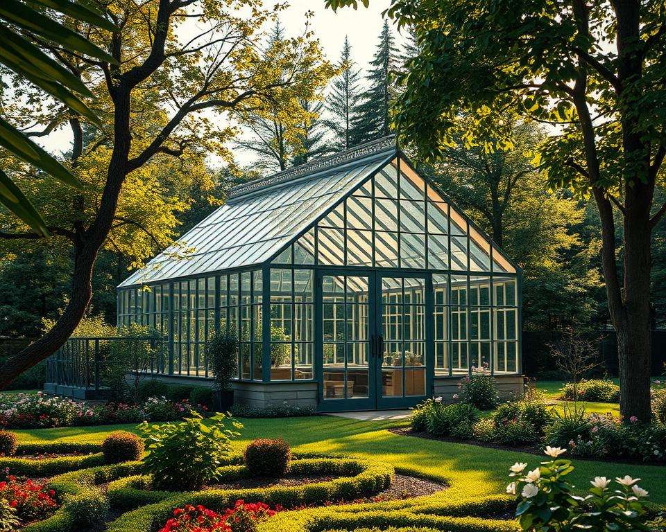 Platzierung Gewächshaus Garten