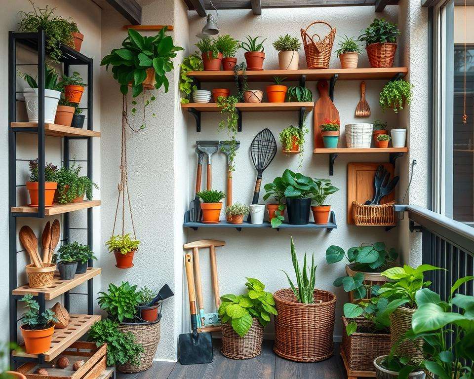 Platzsparende Aufbewahrungslösungen für kleine Gärten und Balkone Platzsparende Aufbewahrungslösungen für kleine Gärten und Balkone