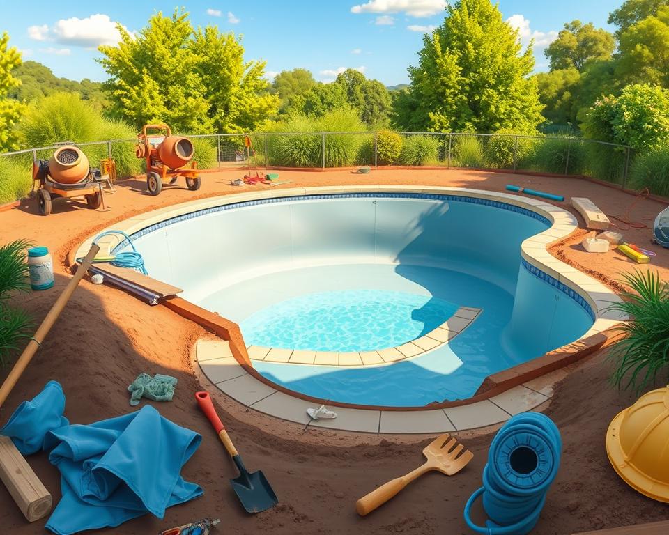 Poolbau Schritt für Schritt Anleitung