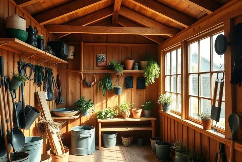 Praktische Ideen für Holzschuppen: Clevere Stauraumlösungen für Ihren Garten