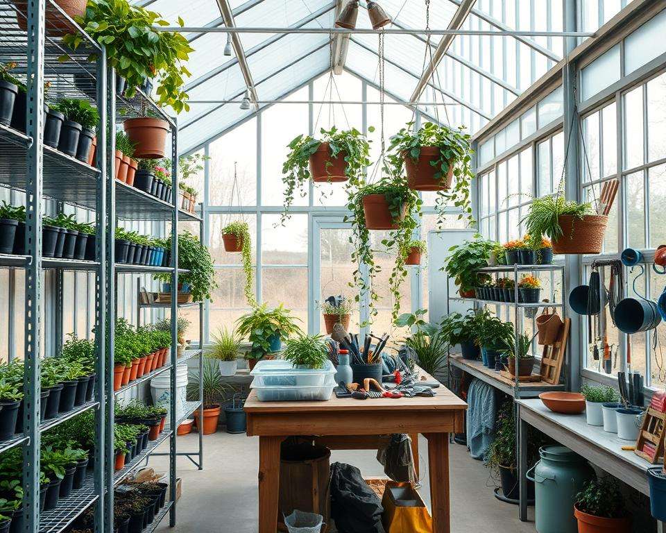Praktisches Zubehör für Gewächshaus Einrichtung