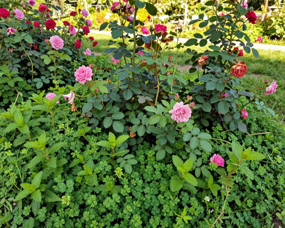 Problematische Bodendecker für Rosen