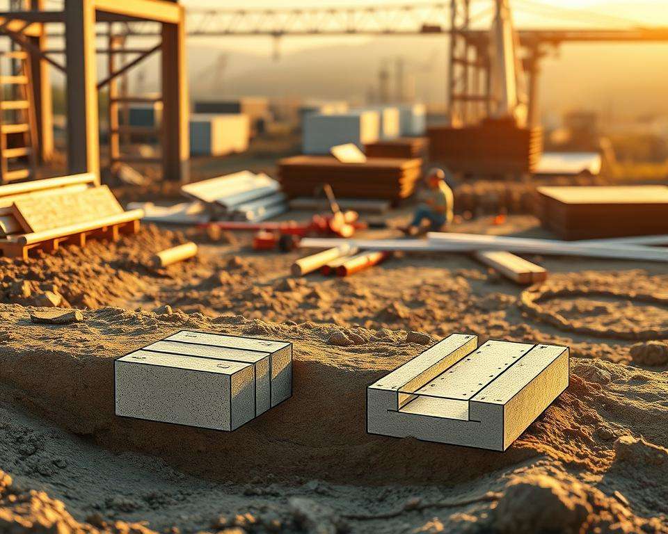 Punktfundament Streifenfundament Punktfundament Streifenfundament