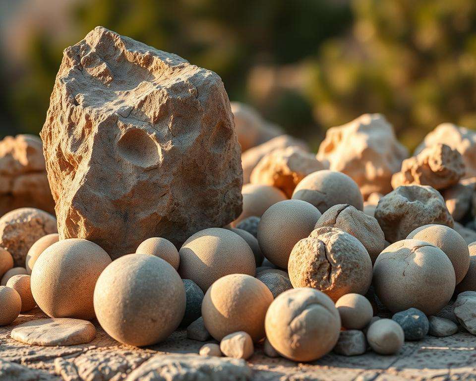 Quellstein Formen Materialien