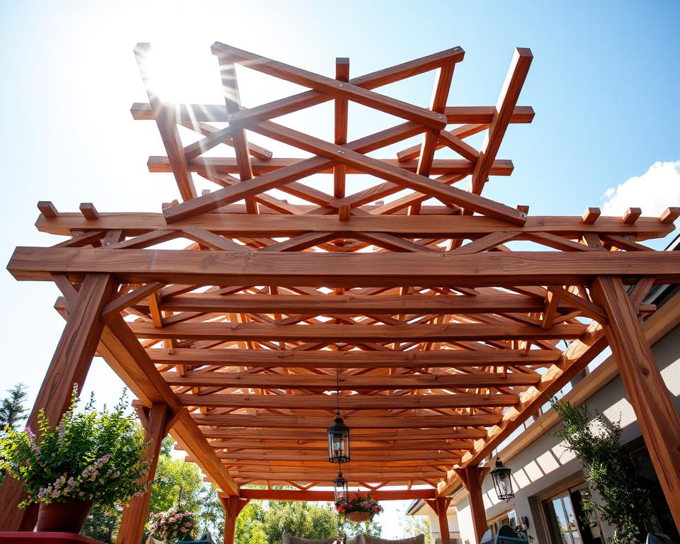 Querstreben Pergola Installation