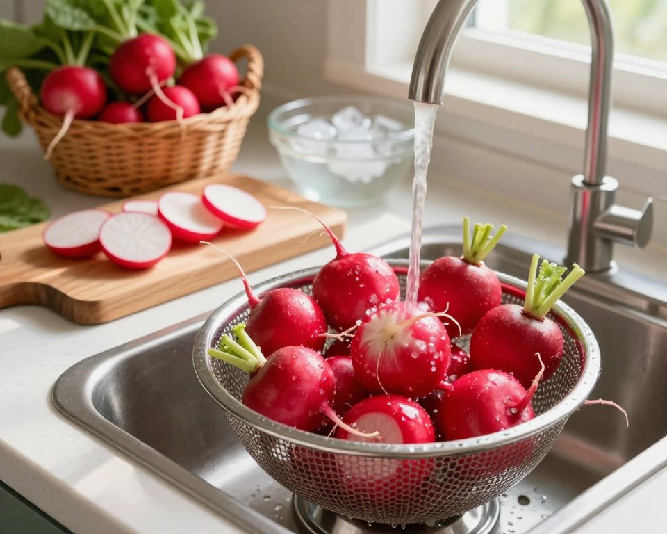 Radieschen vorbereiten