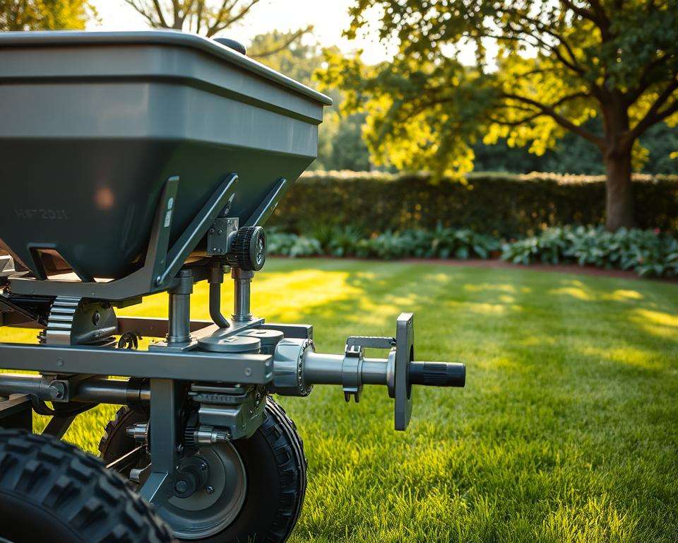 Rasendünger Ausbringung Technik Streuwagen