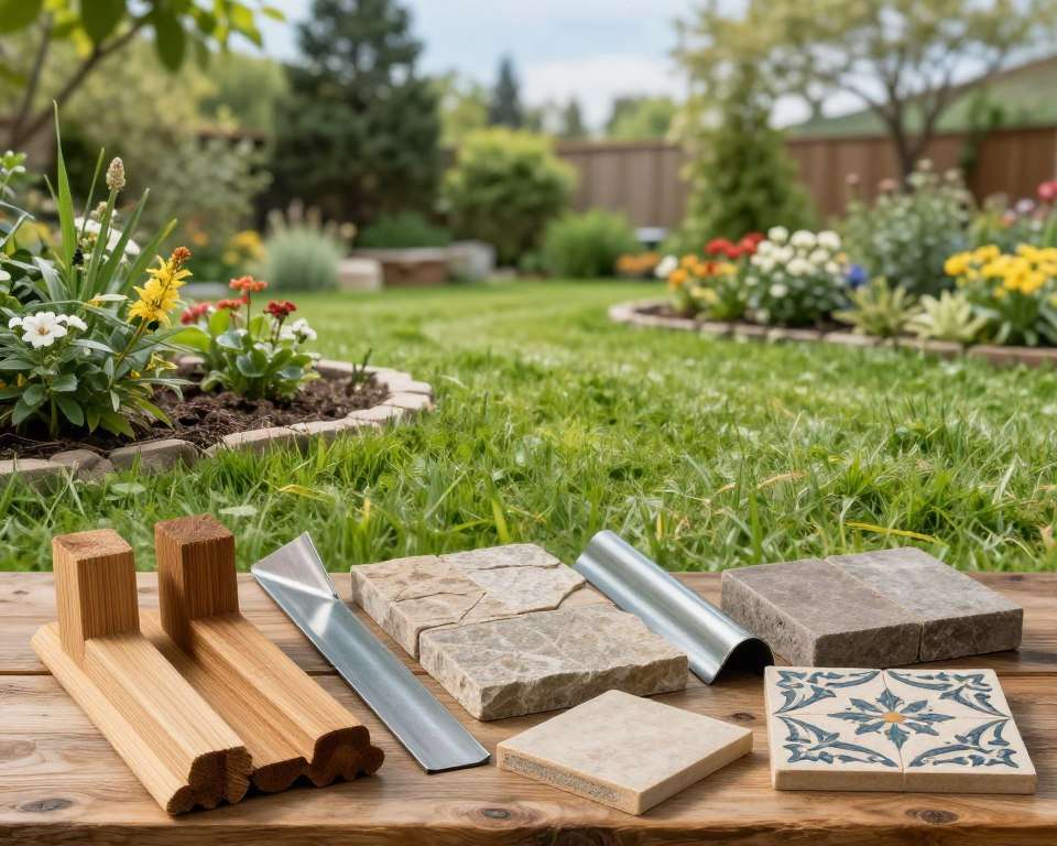 Rasenkante Materialien Überblick