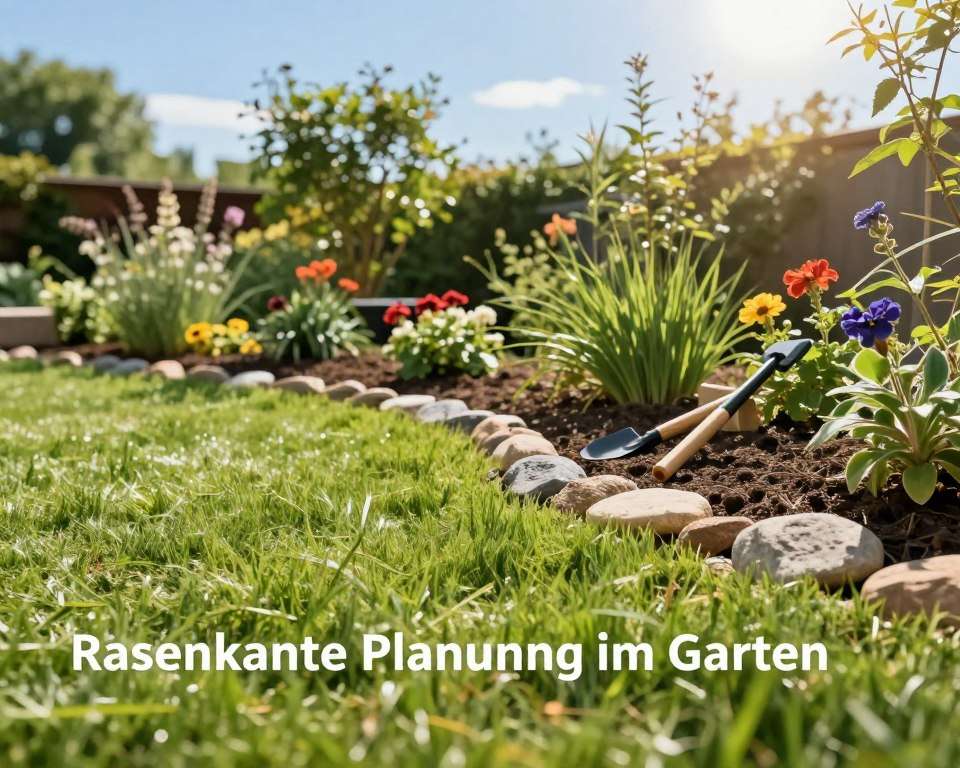 Rasenkante Planung im Garten