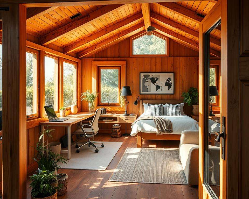 Raumaufteilung Gartenhaus Büro Gästezimmer