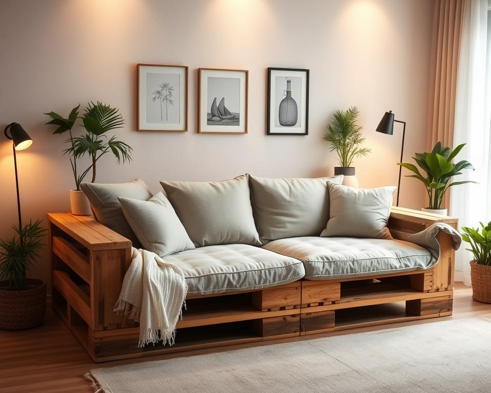 Raumplanung Palettensofa
