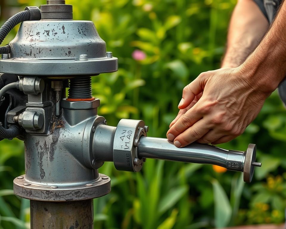 Reinigung der Gartenpumpe