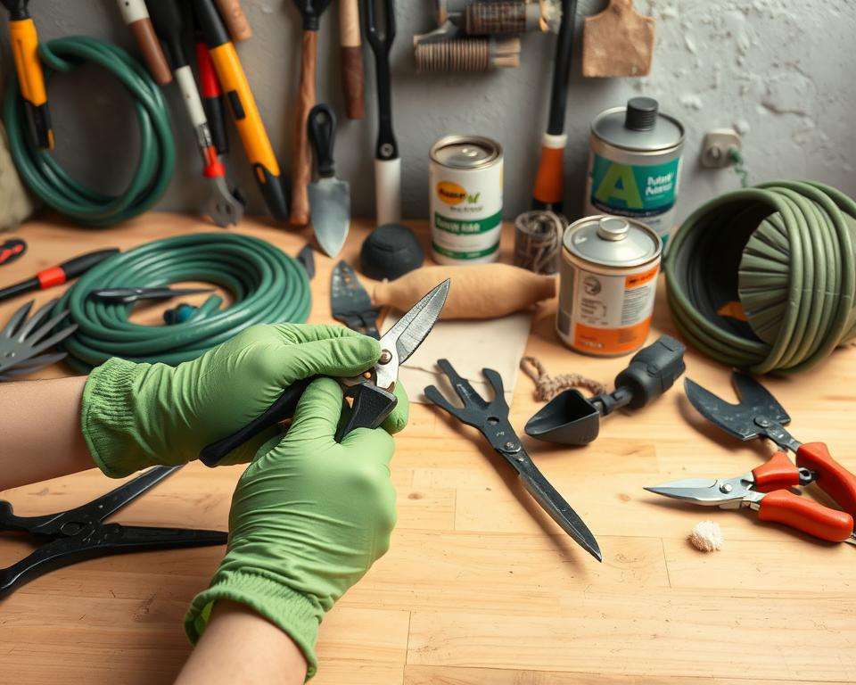 Reinigung und Pflege von Gartengeräten