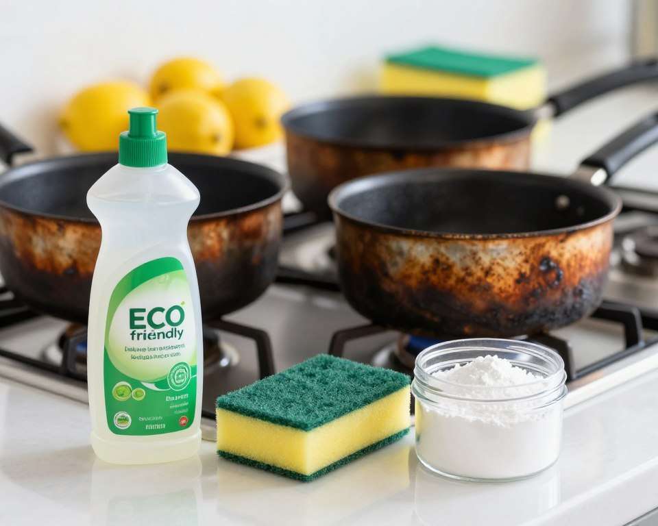 Reinigungsmaterialien für angebrannte Töpfe
