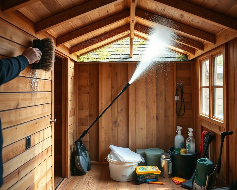 Reinigungstechniken Gartenhaus
