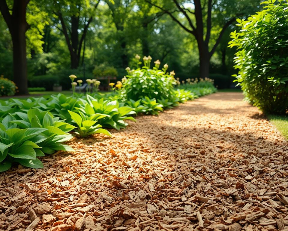 Rindenmulch im Garten