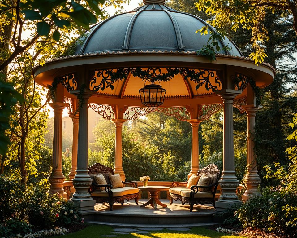 Romantischer Pavillon im Garten