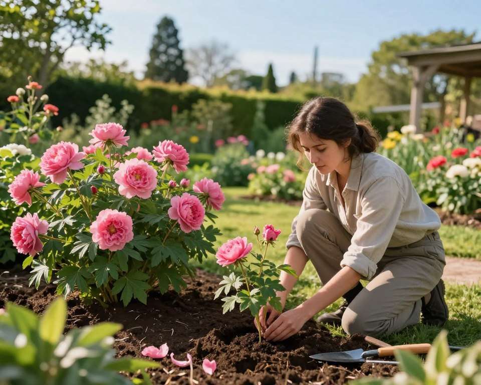 Rosa Stauden Pflanzung