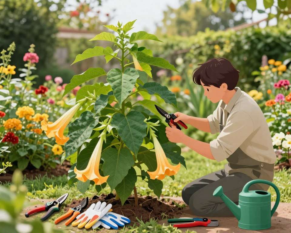 Rückschnitt Engelstrompete Schritt-für-Schritt