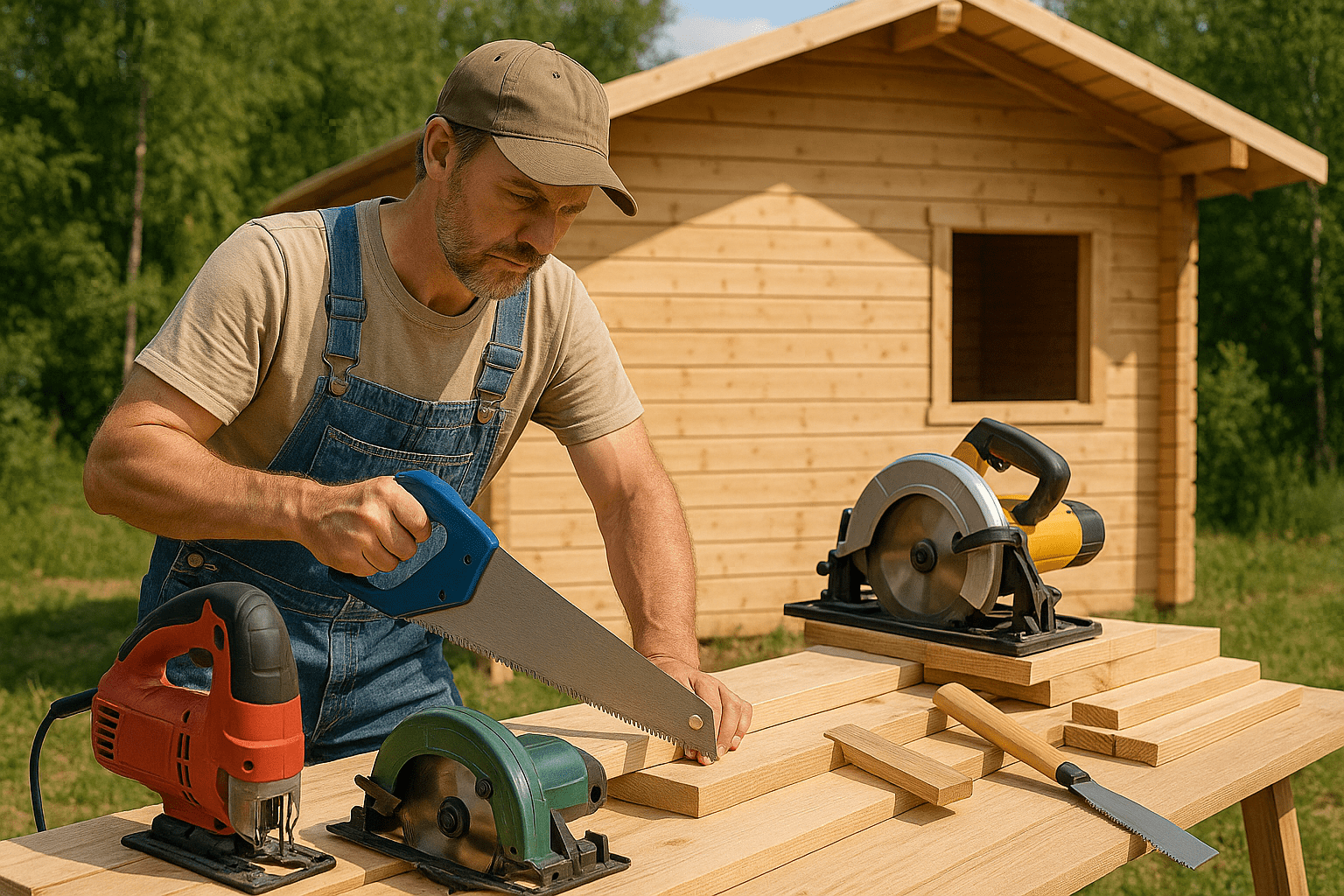 Sägen wie ein Profi: Welche Säge passt zu welchem Gartenhaus-Projekt?