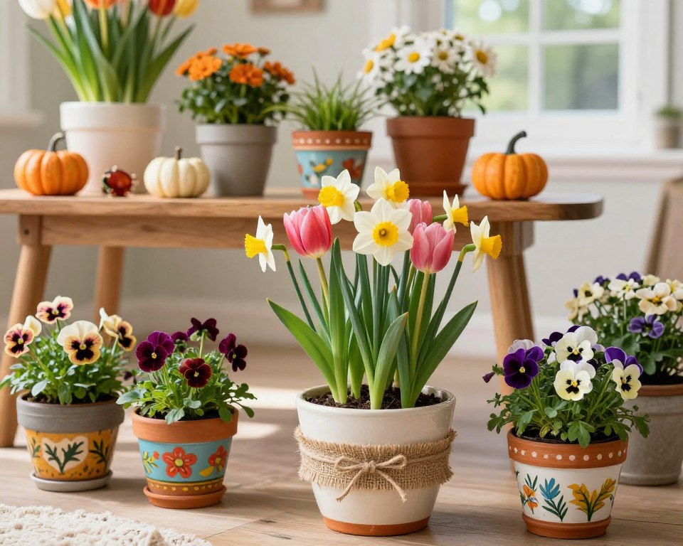 Saisonale Blumentopf Dekoration