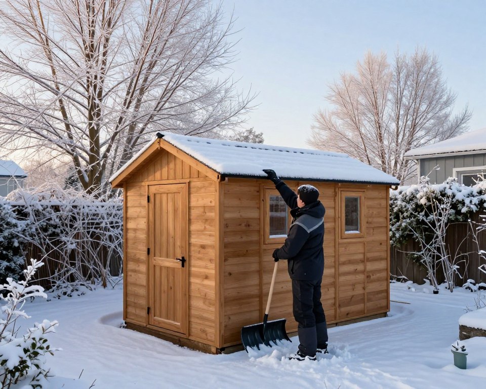 Schneelast Gartenhaus im Winter prüfen Schneelast Gartenhaus im Winter prüfen