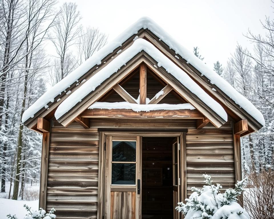 Schneelastschutz Gartenhaus Konstruktion