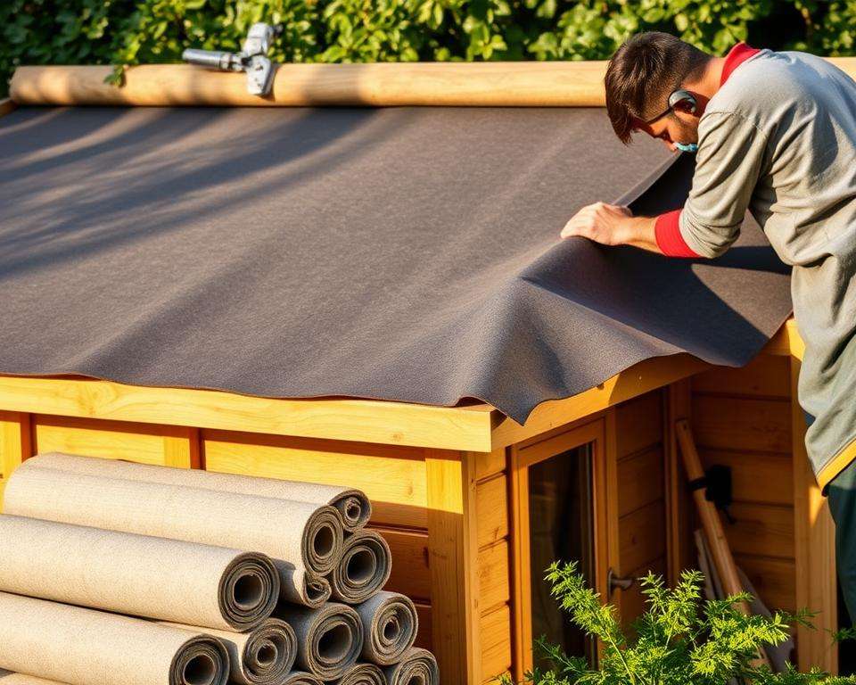 Schritt für Schritt Verlegung der Dachpappe