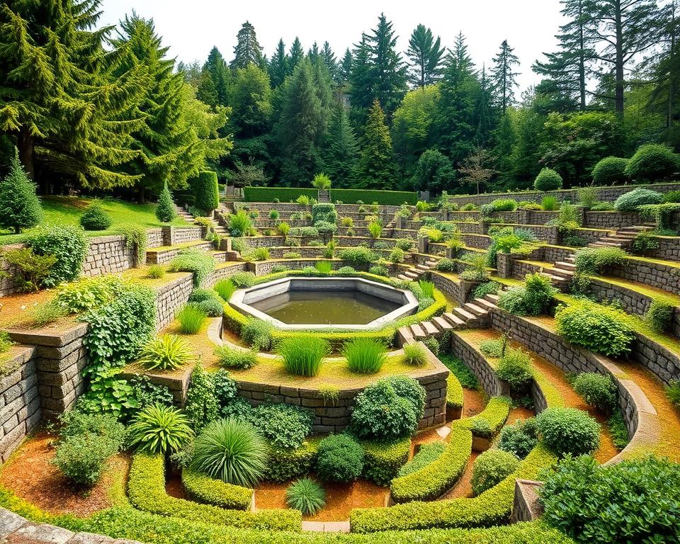 Senkgarten Terrassierung