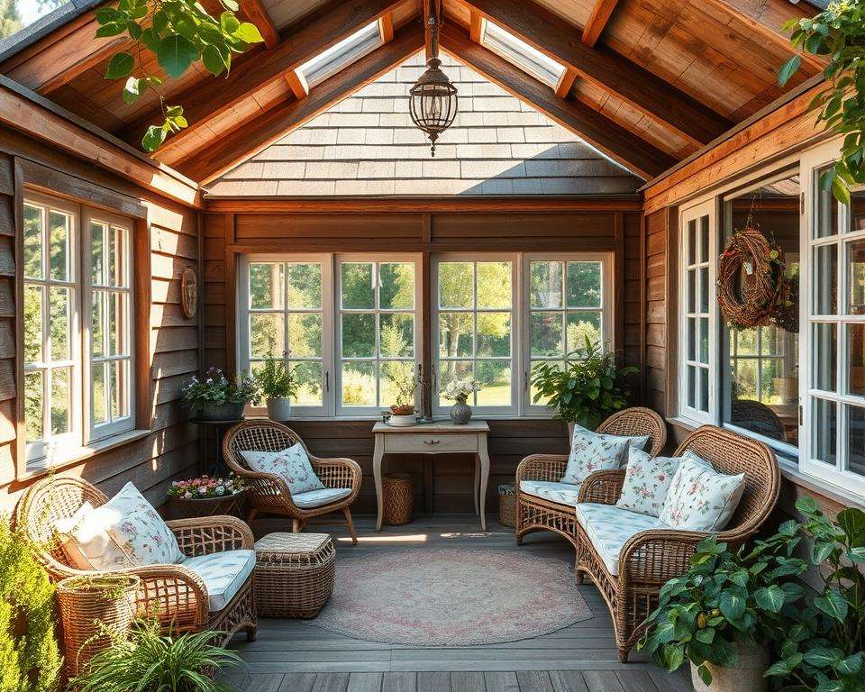 Shabby Chic Gartenhaus Einrichtung