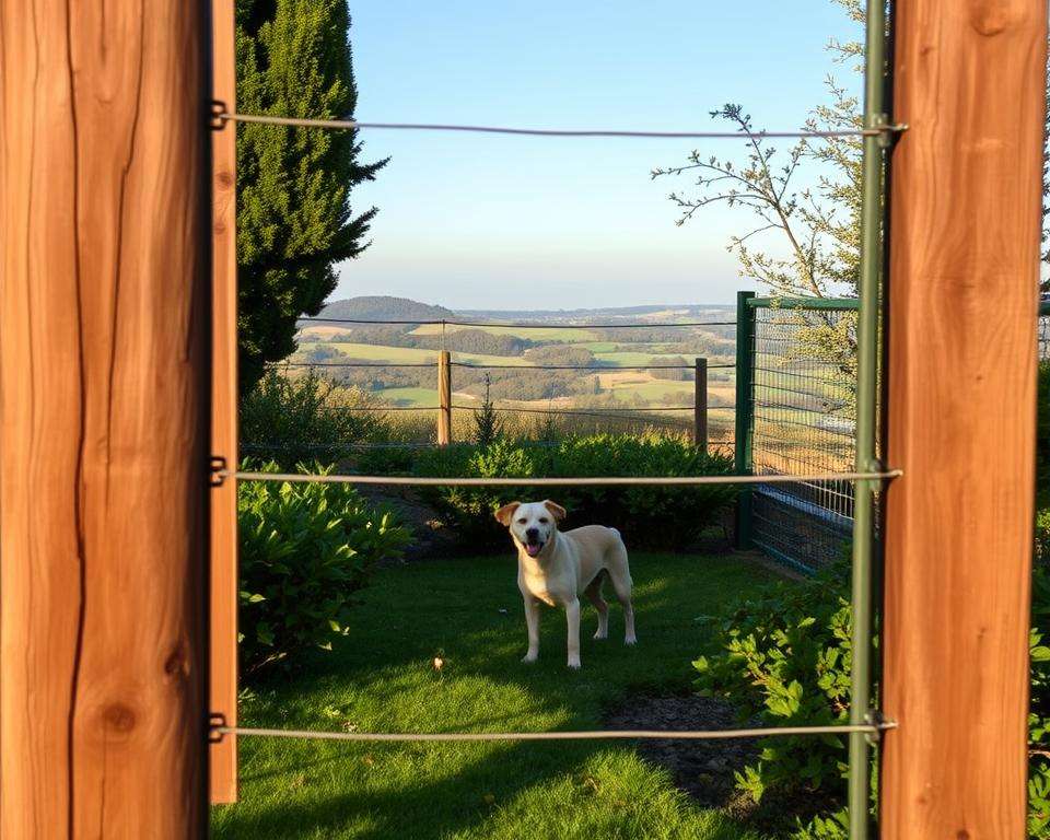 Sicherer Zaun für Hunde