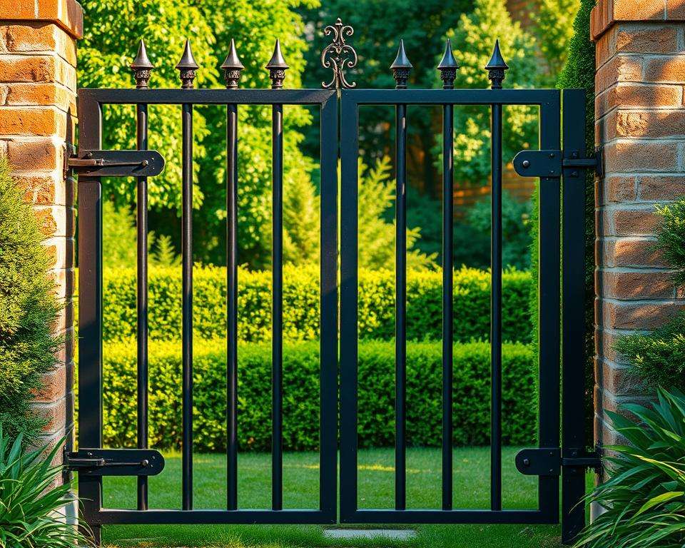 Sicheres Gartentor Sicherung